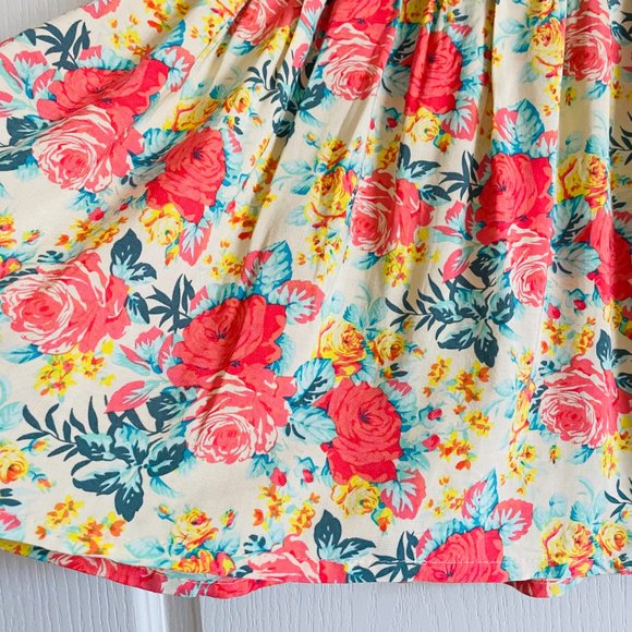 Bongo Floral Circle Elastic Waist Colorful Mini Skirt Size 12 NWT - Picture 3 of 6